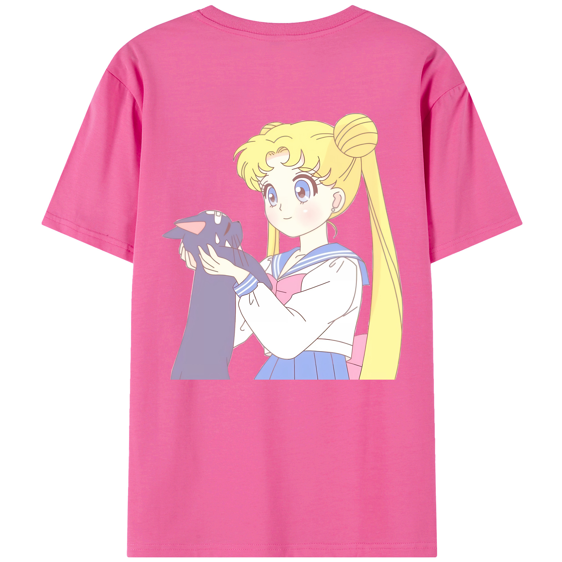 （画像用） 美少女戦士セーラームーン 愛野 美奈子 あいの みなこ Sailor Moon Aino Minako レディース半袖Tシャツ(バックプリント)
